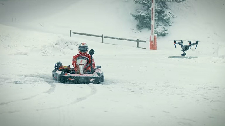 Επική κόντρα μεταξύ Raikkonen και drone στο χιόνι
